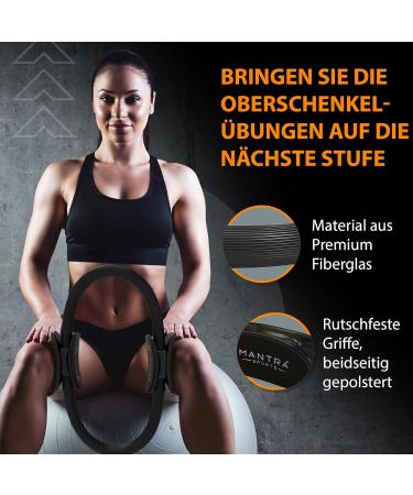 Mantra Sports Pilates Ring Fit - Pelvic Floor Trainer for Women & Men | At-Home Fitness Equipment | Black Leg Press & Thigh Trainer - Buy Online on GoSupps.com
