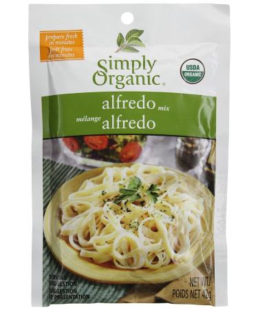 Simply Organic Alfredo Sauce Seasoning Mix 42 Gram (Pack of 6)