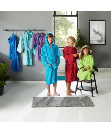 Buy Erwin M ller Kids' Bathrobe - Soft 100% Cotton Zipper & Hood Blue - Sizes 98/104 - International Shipping Available - Buy Online on GoSupps.com