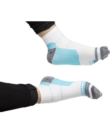 Buy Compression Socks for Sports Training & Improved Circulation - Size 7-12 UK - White - Buy Online on GoSupps.com