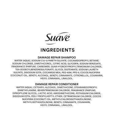Suave Professionals Coconut Oil Damage Repair Shampoo + Conditioner 28 fl oz - Pack of 4 - Buy Online on GoSupps.com