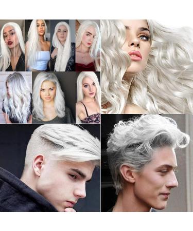 Hair Colour Wax White Hair Spray Temporary Temporary Hair Dye Dye Styling Cream Mud Hair Spray Colour Washable Colour Change Hair Clay for Men Women Instant Styling (White) - Buy Online on GoSupps.com