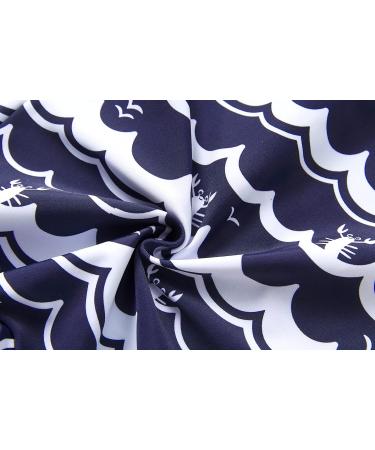 BONVERANO Baby Boys Swimsuit 18-24 Months Navy Wave | UPF 50+ Sun Protection One Piece Swimwear - Buy Online on GoSupps.com