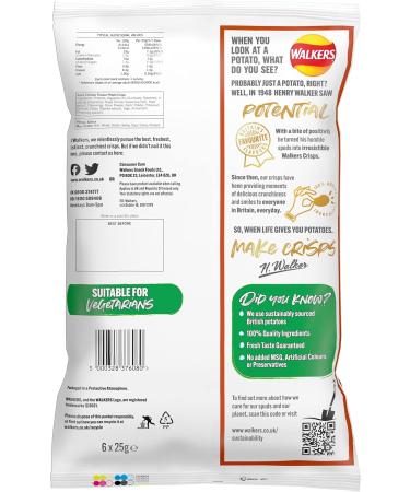 Walkers Roast Chicken Multipack Crisps 6x25 g (Pack of 2) 150 g (Pack of 2) - Buy Online on GoSupps.com