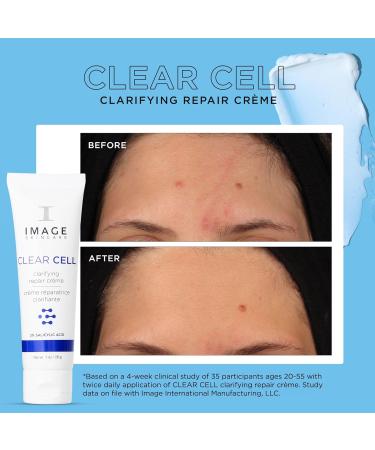 IMAGE Skincare, CLEAR CELL Clarifying Repair Cr me, Facial Night Cream Gel Moisturizer for Oily Prone Skin, Discovery Size 1 oz - Buy Online on GoSupps.com