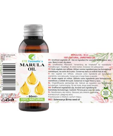 Marula oil 50ml | Organic | Beauty Oil for Face and Hair | Cold Pressed 100% Natural | Anti-Aging Formula Unrefined - Buy Online on GoSupps.com