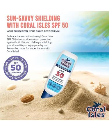 Sunscreen SPF 50 | Reef Safe  Octinoxate & Oxybenzone Free | Broad Spectrum UVAUVB | Water Resistant 80 Min | Fragrance Free - 6 Fl Oz - Buy Online on GoSupps.com