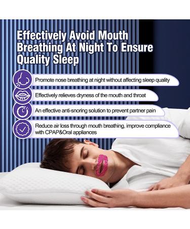 OKTAPE Adult Sleep Strips - 30 Pieces | Mouth Shape Anti-Suffocation Design | Stretchable Mouth Tape for Better Nose Breathing | Pink Adult - Buy Online on GoSupps.com