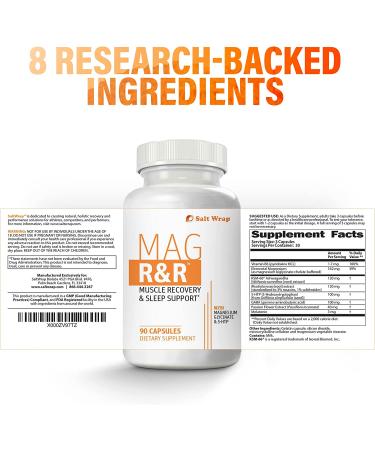 SaltWrap Mag R&R - Nighttime Muscle Cramps & Relaxation Support | Natural Sleep Aid with Magnesium Glycinate | 90 Capsules - Buy Online on GoSupps.com