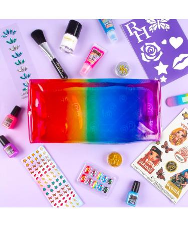 Rainbow High Makeup Set for Girls - Lip Gloss, Nail Varnish, Gems, Glitter & Stencils - Cosmetic Bag Included - Ideal Gifts for Girls - Buy Online on GoSupps.com