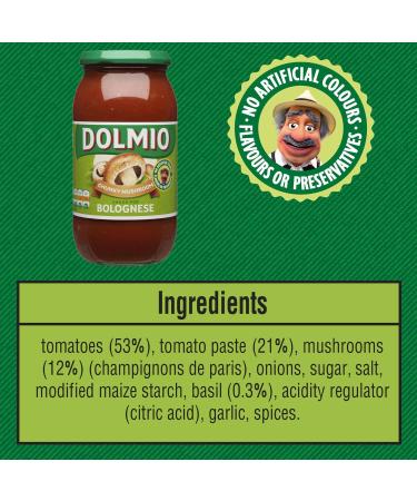 Dolmio Bolognese Chunky Mushroom Tomato Pasta Sauce 500g - Authentic Italian Flavor (1 Jar) - Buy Online on GoSupps.com