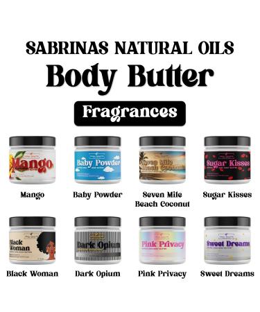 Sabrinas Natural Oils Mango Butter Long-Lasting Hydrating Vitamin E Body Butter Perfume Oil Fragrance 12 Ounce - Buy Online on GoSupps.com