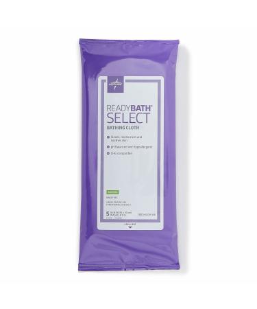 Medline ReadyBath Select Body Cleansing Cloth Wipes Scented Medium Weight (5 Count Pack 30 Packs)