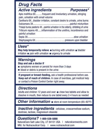 NaturalCare UTI Care Tablets - Fast-Acting Relief for Urinary Tract Infection 60 Count - Buy Online on GoSupps.com