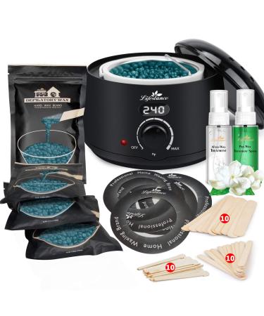 Lifestance Waxing Kit- L2 Digital Wax Warmer Hair Removal Kit- 4 Packs of Wax Beads(14.1 oz total)- Wax Machine with 42 Items- Wax Pots Professional for All Hair Types- Eyebrow- Facial- Bikini - Buy Online on GoSupps.com