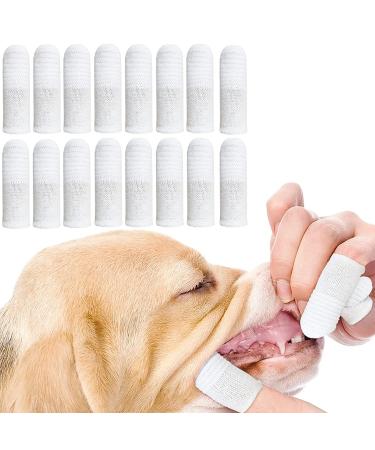 Dog toothbrush fingerling reusable pet fingers toothbrush fingering dog dental care anti-plaque fingers dog efficient and clean pet toothbrush made of knitting tissue (16 pieces) - Buy Online on GoSupps.com