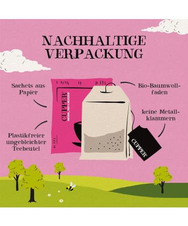 Cupper Organic Fruit Tea - Skinni Vanilli Strawberry Tea 20 Unbleached Bags Eco-Friendly & Fair Trade - Buy Online on GoSupps.com