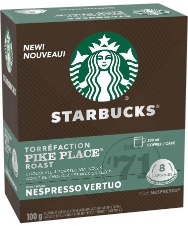 Starbucks By Nespresso Pike Place Roast Coffee Pods Medium Roast Nespresso Vertuo Line & by Nespresso Veranda Blend Blonde Roast Coffee Pods Nespresso Vertuo Line Coffee+Blonde Roast Coffee Pods - Buy Online on GoSupps.com