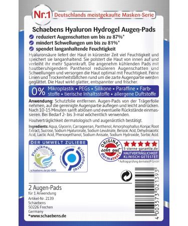 Buy Schabens Dead Sea Mask & Hydrogel Eye Pads Bundle | 10 x 15ml | Reduces Puffiness & Swelling | All Skin Types | Hyaluronic Acid & Panthenol - Buy Online on GoSupps.com