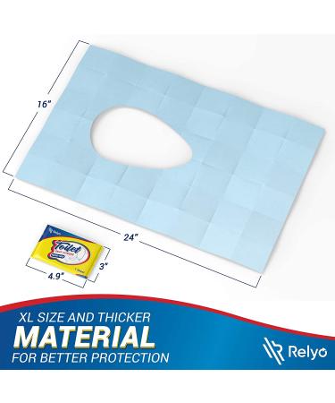 Disposable Waterproof Toilet Seat Covers (20 Pack) - XL Size for Adults & Kids - Ideal for Travel, Public Restrooms, Airplane & Camping - Buy Online on GoSupps.com