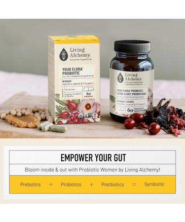 Living Alchemy Organic Woman Digestive Your Flora Probiotic 60 CT - Buy Online on GoSupps.com