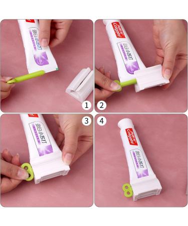 Buy 3 x Toothpaste Squeezer & Toothpaste Seat Holder - Green Bathroom Accessories for Effortless Cleanliness - Buy Online on GoSupps.com