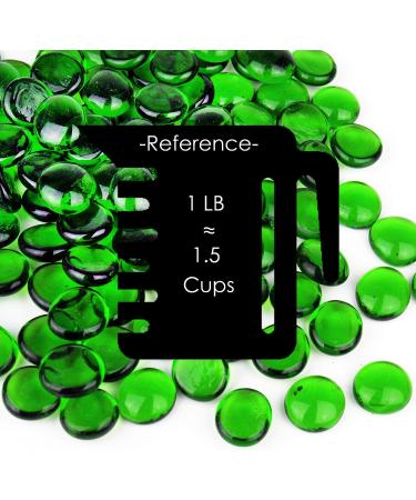 5LBS Green Glass Gemstone Beads Vase Fillers - Aquarium Decor Rocks & Floral Stones - Buy Online on GoSupps.com