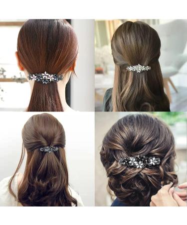 SzmengC Hair Clips Women's Hair Clips Delicate Crystal Flower Hair Clips 4 Pieces Women's Ponytail Hair Clips Elegant Women's Hair Clips Women's Rhinestone Hair Clips Suitable for Any Hair Type (4 Colours) 1 count (Pack of 1) - Buy Online on GoSupps.com