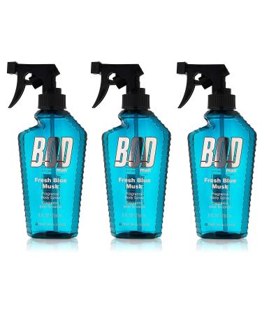 BOD Man Fresh Blue Musk Body Spray 8 Ounces (Pack of 3)