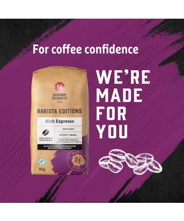 Douwe Egberts Barista Editions Coffee Beans Rich Espresso Dark Roast 1kg x 4 Bags of 100% Arabica Whole Bean Coffee - Buy Online on GoSupps.com