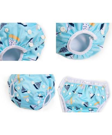 Mixidon Reusable Swim Nappy | Adjustable Size, Washable for 0-3 Years | Baby Swimming Nappies for Lessons | House, Animal, Aircraft Design - Buy Online on GoSupps.com