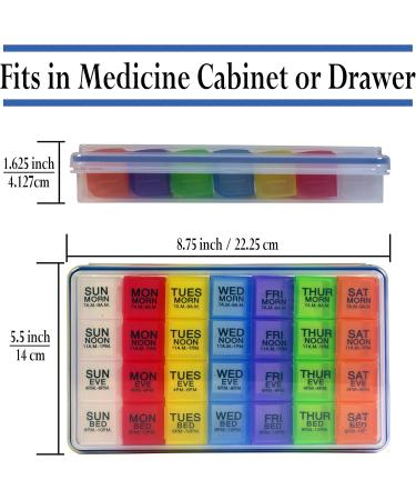 GMS 7-Day Pill Organizer | BPA-Free Waterproof Vitamin & Supplement Storage | Multi-Colored Removable Boxes for Daily Use - Buy Online on GoSupps.com