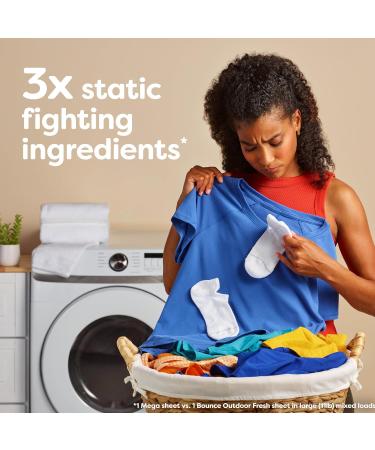 Bounce Lasting Fresh Mega Fabric Softener Dryer Sheets - 180ct Outdoor Fresh & Clean for Long Lasting Freshness - Buy Online on GoSupps.com