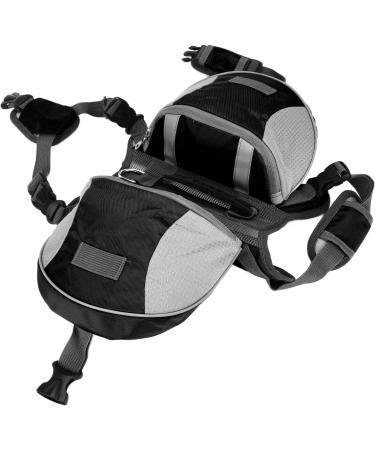 Dog Saddle Bag Waterproof Nylon Backpack with Reflective Strip for Small Medium & Large Dogs - Comfortable & Breathable (Black M) - Buy Online on GoSupps.com