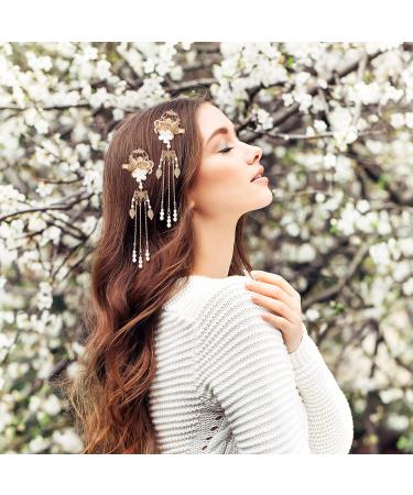 Lurrose Chinese Hair Clip | Japanese Hair Pins Hanfu Accessory for Oiran Geisha Antiquity - Buy Online on GoSupps.com