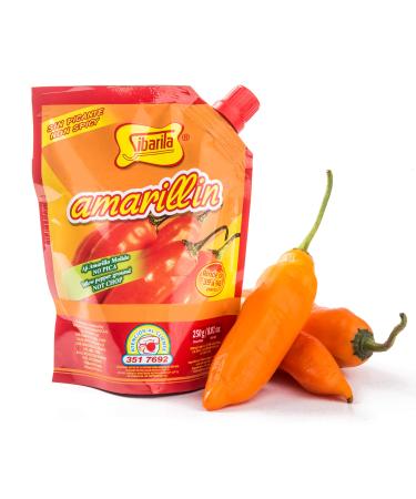 Sibarita Aji Amarillo Pepper Sauce - Peruvian Yellow Chili Paste Peppers - Non Spicy - 250 Grams - 8.82 Oz 8.82 Ounce (Pack of 1)