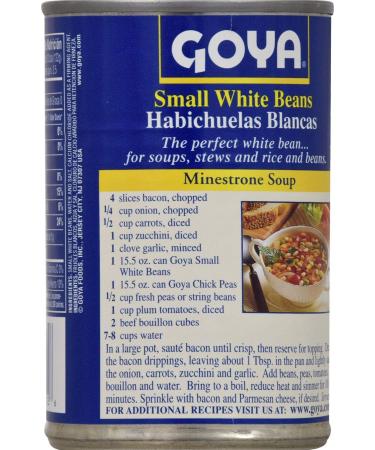 Goya Small White Beans Habichuelas Blancas 15.5 Oz. Pack Of 6 - Buy Now for Delicious Meals! - Buy Online on GoSupps.com