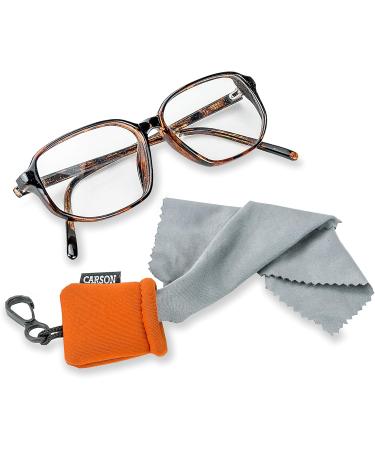 Carson Stuff-It Microfiber Lens Cloth - 6.25 x 6.25 for Eyeglasses Smartphones Tablets & Cameras - Orange (SN-40OR) - International Shipping Available - Buy Online on GoSupps.com