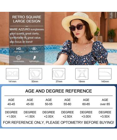 MARE AZZURO Women's UV Reader Sunglasses 0.5-4.0 Strength - Bifocal Sun Reading Glasses - A-brown Color - 2.5X - Buy Online on GoSupps.com