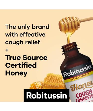 Robitussin Extra Strength Honey Cough & Congestion Syrup 115 mL 115 ml (Pack of 1) - Buy Online on GoSupps.com