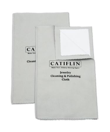 CATIFLIN 3pcs Multi-Layer Jewelry Cleaning Cloth, Large Polishing