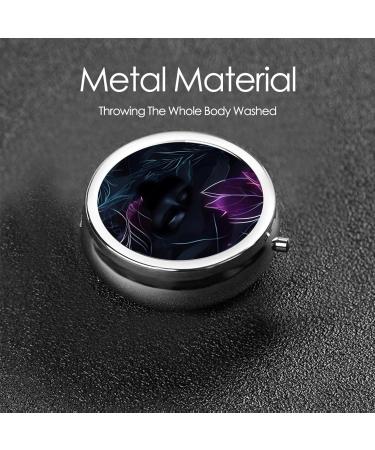 Black Mystery Round Pill Box | 3-Compartment Portable Travel Organizer for Purse & Pocket | Ideal for International Shipping - Buy Online on GoSupps.com