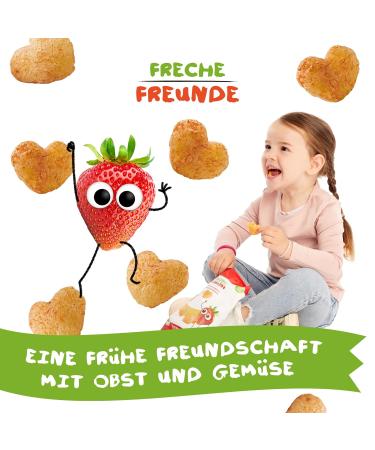 FRECHE FREUNDE Organic Puffed Corn with Banana & Strawberry | Vegan Gluten-Free 30g (Pack of 9) - Shop Internationally - Buy Online on GoSupps.com
