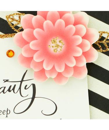 Shop Hallmark Mother's Day Card - Floral Beauty with Black & Ivory Stripes | International Shipping Available - Buy Online on GoSupps.com