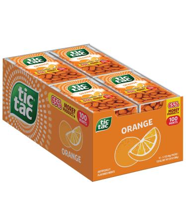 Tic Tac Orange Mints Lot de 12 rafra chissants de voyage 48 ml Orange 1.7 Ounce (Pack of 12)