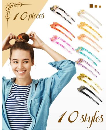 10 Pcs French U-Shaped Hair Pins for Long Hair - Vintage Hair Accessories - Buy Online on GoSupps.com
