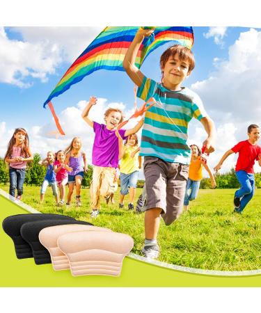 WLLHYF Kids Heel Grips - 4 Pieces Self-Adhesive Cushion Inserts for Better Shoe Fit | Prevent Skin Rubbing and Blisters | Suitable for Toddlers, Girls, Boys, and Women | Black & Skin Color - Buy Online on GoSupps.com