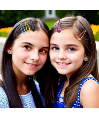 DAZISEN 40 Pack Hair Clips For Girls Metal Snap Kids Barrettes Women'S Hair Accessories Colorful Candy Lovely Simple Hairstyle Clips Rose Red - Buy Online on GoSupps.com