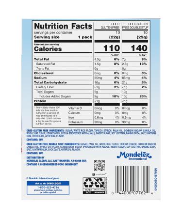 OREO Gluten Free Original & Double Stuf Chocolate Sandwich Cookies Variety Pack  Gluten Free Cookies  20 Snack Packs (2 Cookies per Pack) (Pack of 2) - Buy Online on GoSupps.com