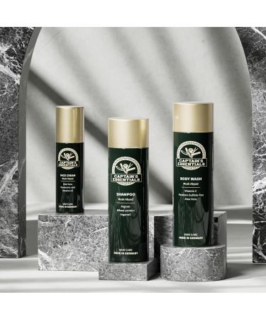 CAPTAINS ESSENTIALS Body Wash Premium shower gel for men shower gel men parabenfree sulfatefree moisturizing with arginine vitamin C and aloe vera vegan 250 ml musk Musk Abyad - Buy Online on GoSupps.com